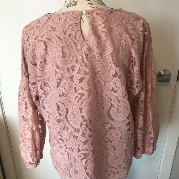Liz Claiborne Long Sleeve Lace Top - Picture 5 of 7